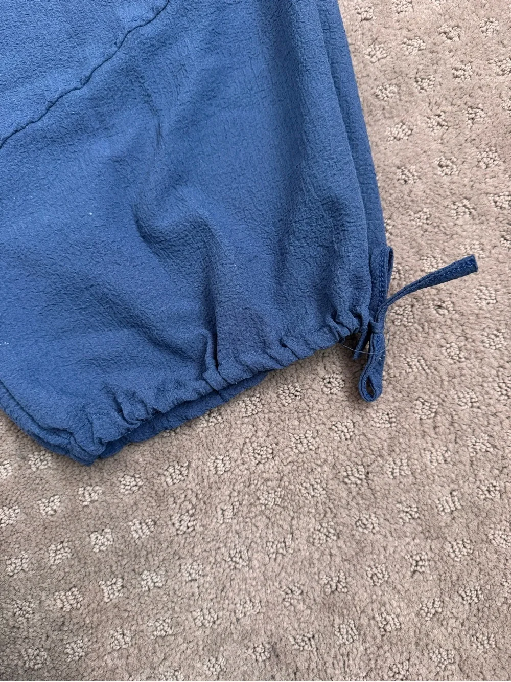 Kids Blue Drawstring Hem Pants - Unbranded
